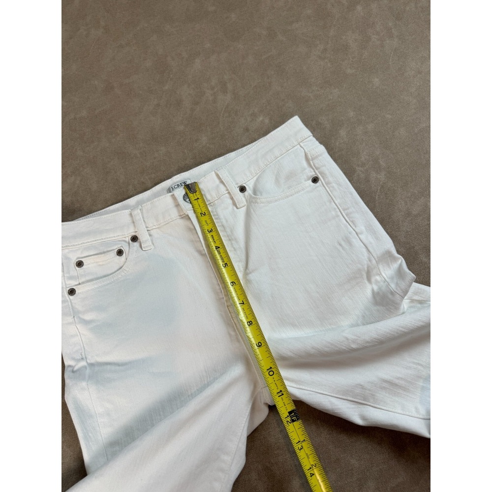 J. Crew Womens G1975 10" Highest-Rise Skinny Stretch Pocket White Denim Jeans 28 - Picture 7 of 8